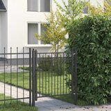  Ogradna vrata BAARLO 100 x 100 cm Metal Crna Može se zaključati Cijene