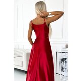 Numoco Elegant satin maxi dress with straps | shoptok.hr