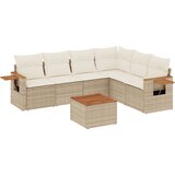  7-dijelni set vrtnih sofa od poliratana s jastucima bež | shoptok.hr