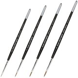 Green Stuff World Kolinsky Brushes - SILVER SERIE PACK x4 | Eponuda.com