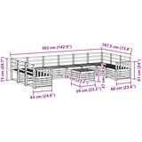  Set vanjskih sofa 11 kom. Bijela Čvrsto drvo akacije | shoptok.hr