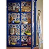 Bloomingville Plava vitrina od masivne jele 81x122x22 cm Hazem – | shoptok.hr