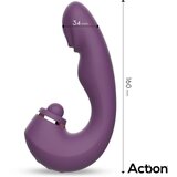 Action Turis Triple Function Clit Hitting Ball with G-Spot Pulsation & Vibration Purple | shoptok.hr