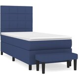  Krevet s oprugama i madracem plavi 80x200 cm od tkanine | shoptok.hr
