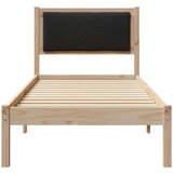  Konstrukcija postelje Črna 80 x 190 cm Masivno borovo les, (5000101561) | Shoptok.si