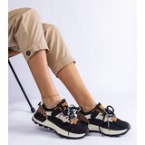 Gemre Black sneakers adorned with animal motif Soria | Shoptok.si