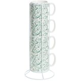 Secret de Gourmet Set šolja na stalku Floral 24cl, Keramika, 12,8x12x32,2cm, Zeleni | ePonuda.com