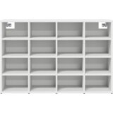 vidaXL Omara za čevlje s polico Bela 52.5 x 30 x 50 cm Konstruiran les | Shoptok.si