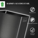  2 x 15 L dvostruke kante za otpad otvaranje na pedalu lako se čiste nehrđajući čelik plastika crna | shoptok.hr