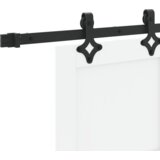  Klizna vrata sa setom opreme bijela 78x202 cm čvrsto drvo bor | shoptok.hr