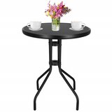 springos metalni okrugli vrtni stol, 60 cm, crni | shoptok.hr