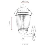 Opviq Vanjska zidna lampa BAP-68210-BSY, 43 cm, IP65, E27, 40W, Crna | Eponuda.ba