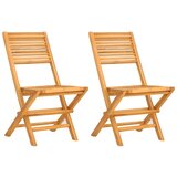 The Living Store Zložljivi vrtni stoli 2 kosa 47x62x90 cm trdna tikovina - Zložljiv Vrtni Stol, (21461144) | Shoptok.si