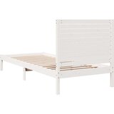 vidaXL Daljši posteljni okvir brez vzmetnice bel 90x220 cm trden les | Shoptok.si