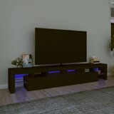 The Living Store TV omarica z LED lučkami črna 230x36,5x40 cm - TV Omarica, (21376569) Cene