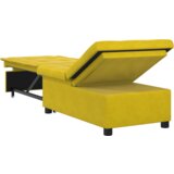 vidaXL kavč postelja 3-v-1 izvlečna zasnova rumen žamet | Shoptok.si
