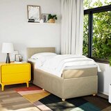  Okvir kreveta s oprugama i madrac krem 80x200 cm od tkanine | shoptok.hr