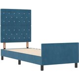 vidaXL Postelja Temno modra 80x200 cm Žamet | Shoptok.si