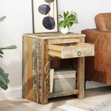  Kutni ormarić s 1 ladicom i 1 vratima od obnovljenog drva | shoptok.hr
