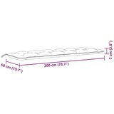  Jastuci za vrtnu klupu 2 kom zeleni 200x50x7 cm tkanina | shoptok.hr