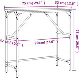  Konzolni stol boja hrasta 75 x 32 x 75 cm konstruirano drvo | shoptok.hr