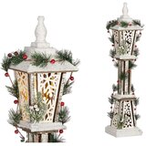  Lanterne Bijela Smeđa Drvo Plastika 18 x 80 x 18 cm (2 kom.) | shoptok.hr