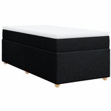  Box spring krevet s madracem crni 90x190 cm od tkanine Slike