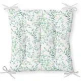 Sedežna blazina iz mešanice bombaža Delicate Greens, 40 x 40 cm