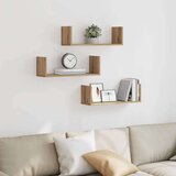 vidaXL Stenske police 3 kosi artisian hrast 58x18x18 cm inženirski les | Shoptok.si