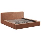 Makamii Oblazinjena zakonska postelja v barvi terakota z odlagalnim prostorom z rešetko 140x200 cm Noho - | Shoptok.si