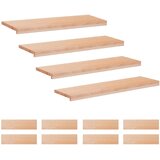 Step treads 12 kom. 100 x 25 x 2 cm Prirodna Čvrsto drvo bukve | shoptok.hr