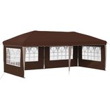 vidaXL Zložljivi šotor za zabave 575 x 289 x 245 cm Rjava, (5000218890) | Shoptok.si