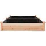 vidaXL Vrtna visoka greda s podlogo 240x120x25 cm trden les jelke | Shoptok.si