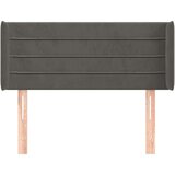  Vzglavje z ušesi temno sivo 93x16x78/88 cm žamet, (20738735) | Shoptok.si
