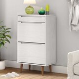 vidaXL omarica za čevlje bela 59,5x35x103 cm trdna borovina | Shoptok.si