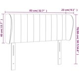  Uzglavlje s ušima plavo 83x23x78/88 cm od tkanine | shoptok.hr