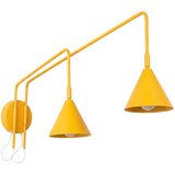 Sollux Lighting Stenska svetilka NOX 2 rumena s stikalom, (5000352067) | Shoptok.si