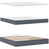vidaXL okvir kreveta s madracima tamnosivi 200x200cm baršunasti | shoptok.hr