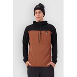 Mons Royale Offgrid Merino 1/2 Half-Zip Pulover iz flisa dark clay / black Cene