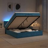  od pjene s madracem i LED-om Tamno plava 200 x 200 cm | shoptok.hr