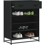 vidaXL Ormarić za cipele crni 75x38x97,5 cm Konstruirano drvo i metal | shoptok.hr