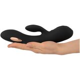 XouXou električni vibrator s klitorisnom polugom na baterije (crni) | shoptok.hr