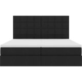 Krevet s od storage s uzglavljem Crna 180 x 200 cm Tkanina | Eponuda.com
