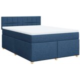  Krevet s oprugama i madracem plavi 140 x 190 cm od tkanine | shoptok.hr