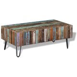  Klubska mizica iz trdnega predelanega lesa 100x50x38 cm | Shoptok.si