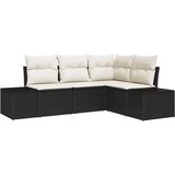  Set od 4 vrtna kauča s jastučićima crna poli ratan | shoptok.hr