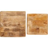 vidaXL Konec mize Rjava trden mangov les | Shoptok.si