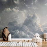  Foto tapeta - Astral Calm: Stars Scattered Over Delicate Clouds 100x70 | shoptok.hr