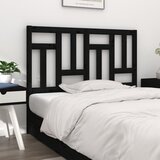 Maison Chic posteljno vzglavje - vzglavna omarica - nočna omarica črno 205,5x4x100 cm trdna borovina, (21706225) | Shoptok.si