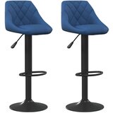 Furnova Barski stolčki 2 kosa moder žamet, (21949309) | Shoptok.si